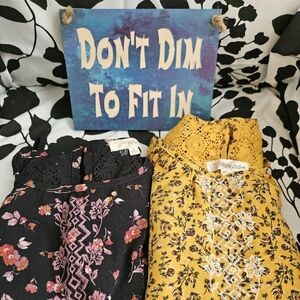 Rewind Shirts Lot of 2 Large Womens